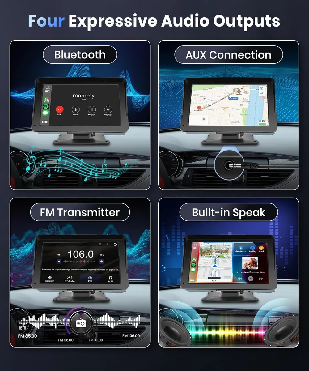 Pantalla Inteligente de 7" con CarPlay y Android