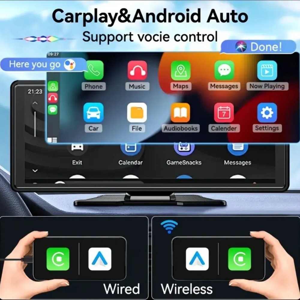 Pantalla Inteligente 10.26" para Carro | CarPlay + Android Auto + Cámara Reversa